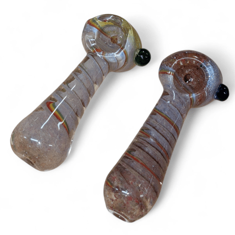 Rasta Striped Handpipe - Brown