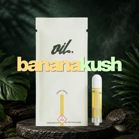 Banana Kush 1g Distillate Vape Cartridge by Oil by Craft | Golden Rookie