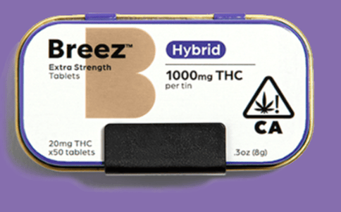 BREEZ TABLET Extra Strength Tin (Hybrid, 1000 MG THC)
