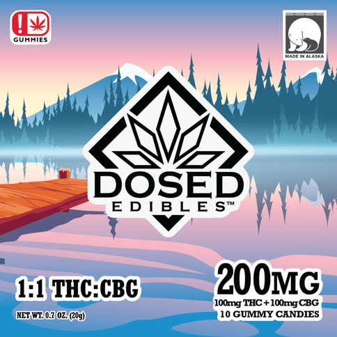 Dosed 1:1 (100mg) THC:CBG Gummies 10pk by Dosed Edibles