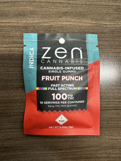 Indica Fruit Punch 100mg Gummies