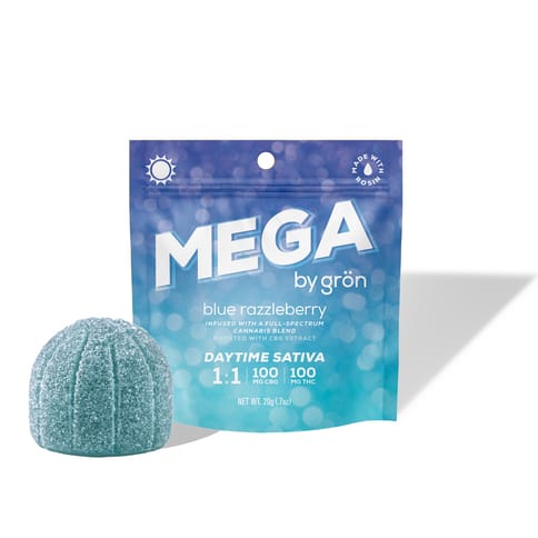Gron Mega Pearls | Daytime Sativa Blue Razzleberry 100mg