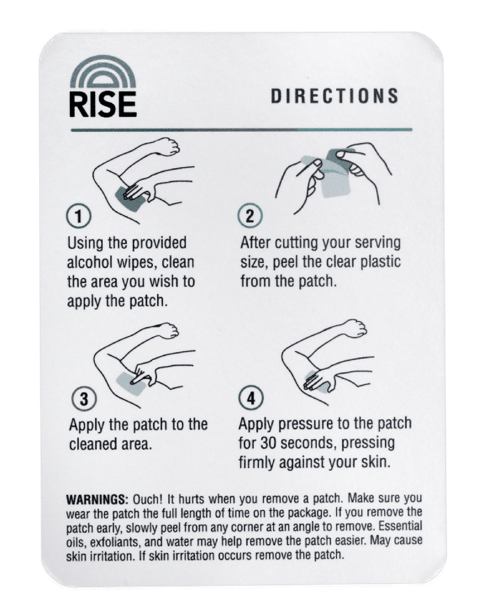 RISE - Transdermal Patch - 1:1:1 - 50mg