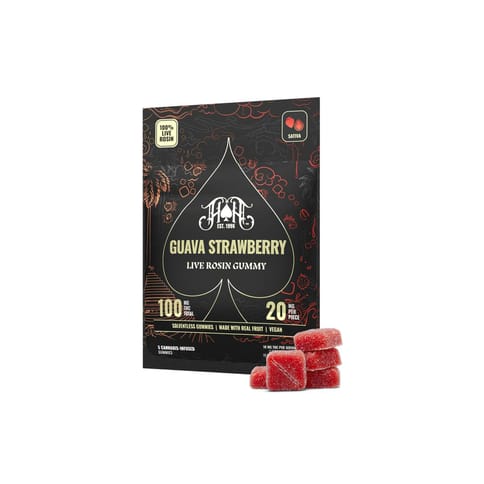 Heavy Hitters | Guava Strawberry Live Rosin | Edibles | 100mg | 5pk