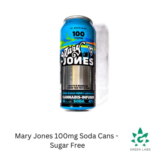 (REC) Mary Jones 100mg Soda Cans -ZERO SUGAR Berry Lemonade