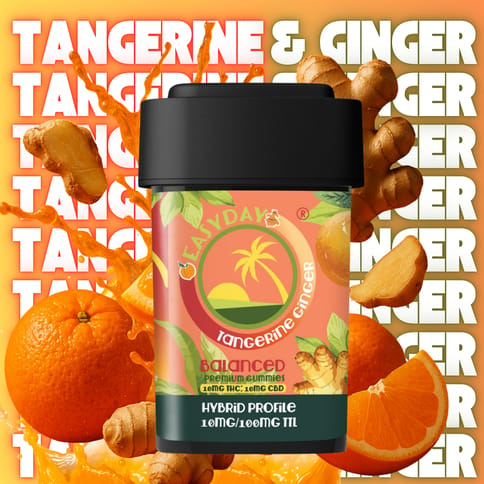 Tangerine Ginger - Balanced - 10mg THC / 10mg CBD - 10 Pack