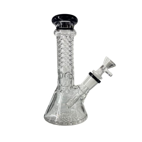 Diamond Beaker Bong | Black Rim