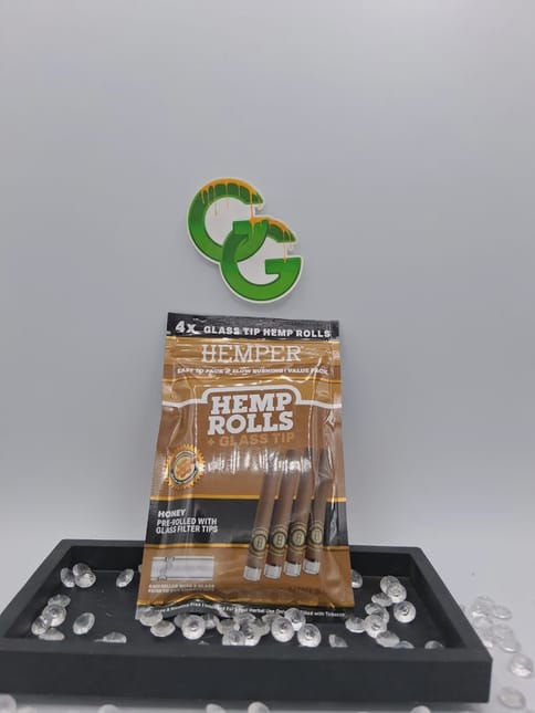 Honey Mini Hemp Rolls With Glass Tips 4 Pack Hemper