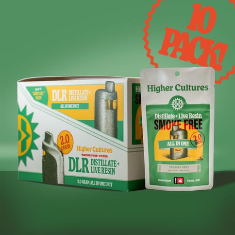 Higher Cultures | Grape Mac | 2g | Distillate + Live Resin | Smoke Free | Disposable