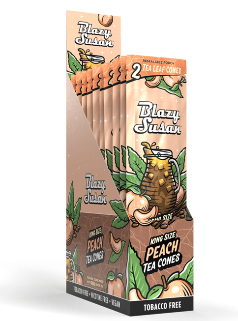 Tea Leaf Cones - Peach - King Size