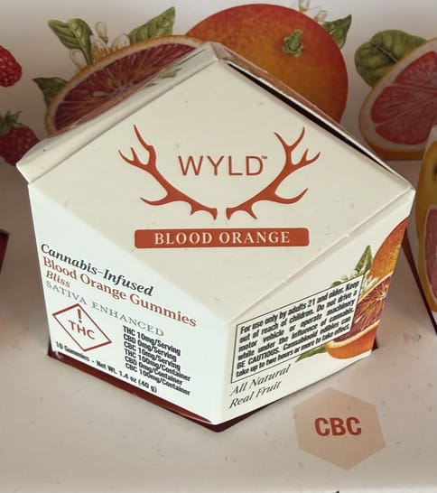 WYLD | Blood Orange 1:1 THC:CBC | Gummies | 100mg | 10ct