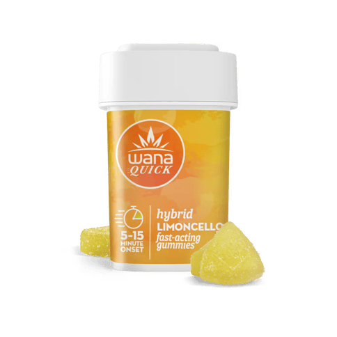 Wana|Quick Limoncello|Gummies|Hybrid|100mg