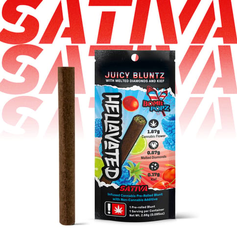 Bomb Popz 2.5G Infused Juicy Bluntz (Hellavated)