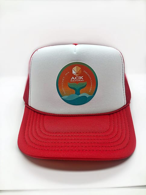 Whale  Trucker Hat Red