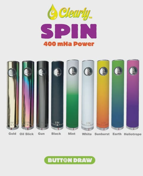 Clearly Spin Battery - Blue Green