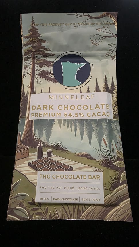 Dark Chocolate Bar (Premium 54.5% Cacao) 50mg THC