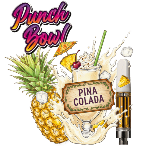 PUNCH BOWL | FLAVORED CARTRIDGE | PINA COLADA | SATIVA | 1 GRAM | 510 THREAD