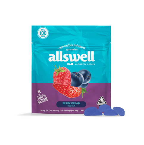 Allswell Sweet Berry Dream Gummies Pouch 100mg -10mg x 10