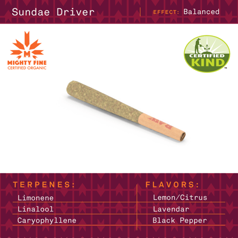 Apothecare Certified Organic Mighty Fine Sundae Driver Pre-Roll 1g
