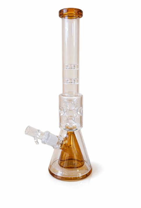 Metrix Cone Perc Water Pipe - 12" Clr/Amber - Regular