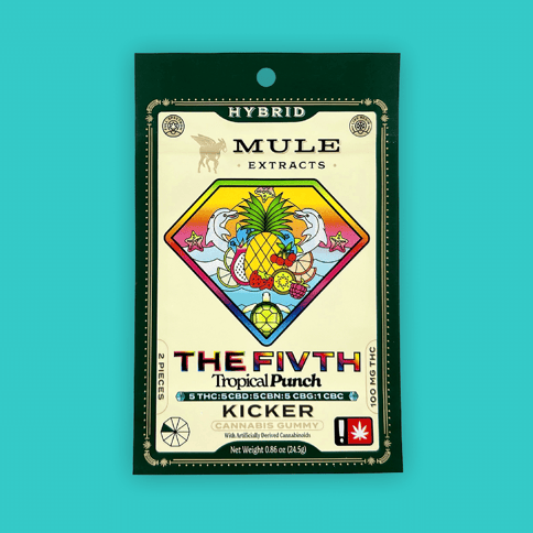 Mule Extracts - The Fivth Tropical Punch 5:5:5:5:1 - Ratio Gummies - 100mg - 2pk