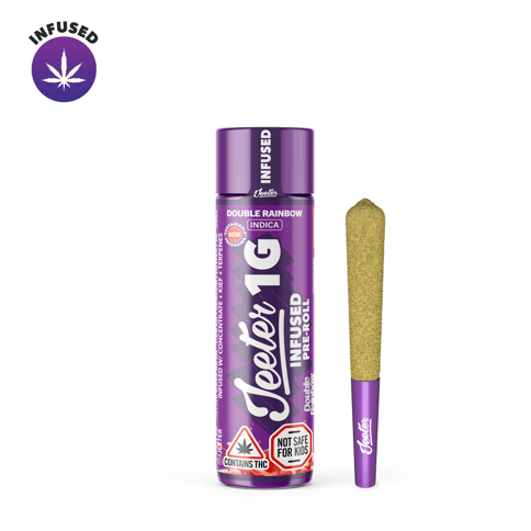 Infused Jeeter 1G Preroll - Double Rainbow - Double Rainbow