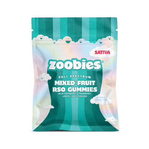 Sativa Mixed Fruit Full Spectrum RSO Gummies (10pk/100mg)