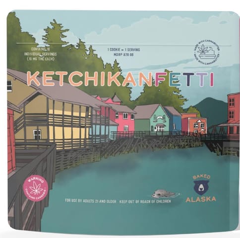 Ketchikanfetti Cookies (100mg) Hybrid by Baked Alaska