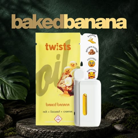 Baked Bananas 4g Distillate Twist All-in-One Vape by Oil by Craft | Golden Rookie