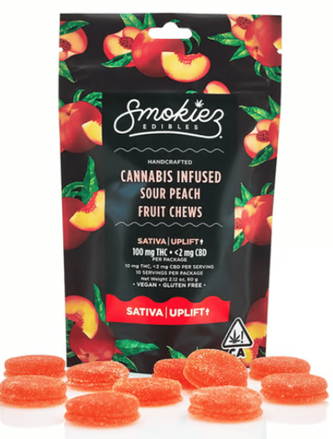 Smokiez - Sour Peach Sativa Fruit Chews | 100mg