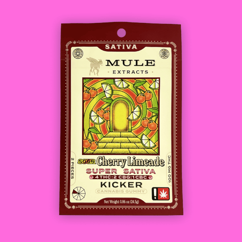 Mule Extracts - Sour Cherry Limeade 4:2:1 - Ratio Gummies - 100mg - 10pk