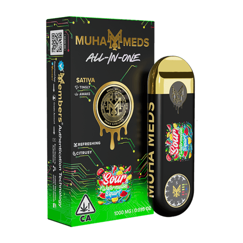 Muha Meds | Sour Watermelon Squirt (S) | 1g All In One Disposable