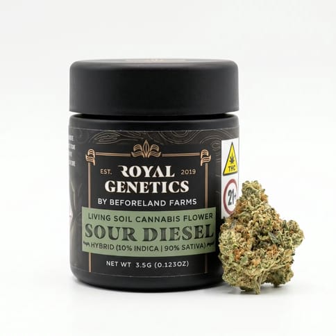 Royal Genetics | Sour Diesel | Living Soil Flower | 3.5g