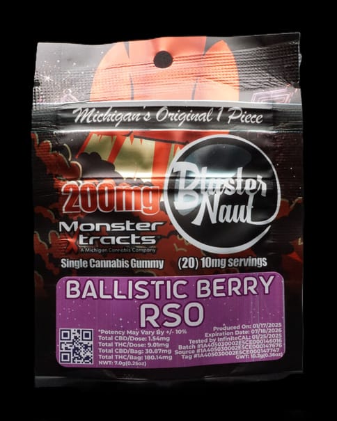 GUMMY - BALLISTIC BERRY - RSO - 200MG BLASTERNAUT - MONSTER X