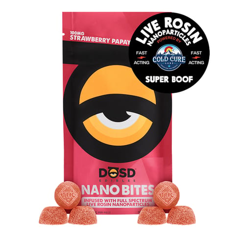 DOSD Rosin Nano Bites | Strawberry Papaya 100mg Rec