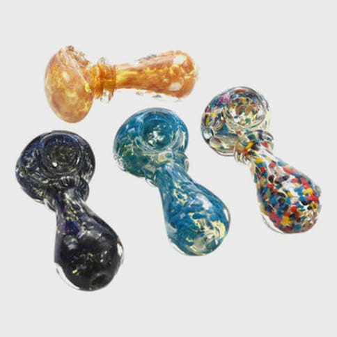 3.5" Fritted Out Glass Hand Pipe