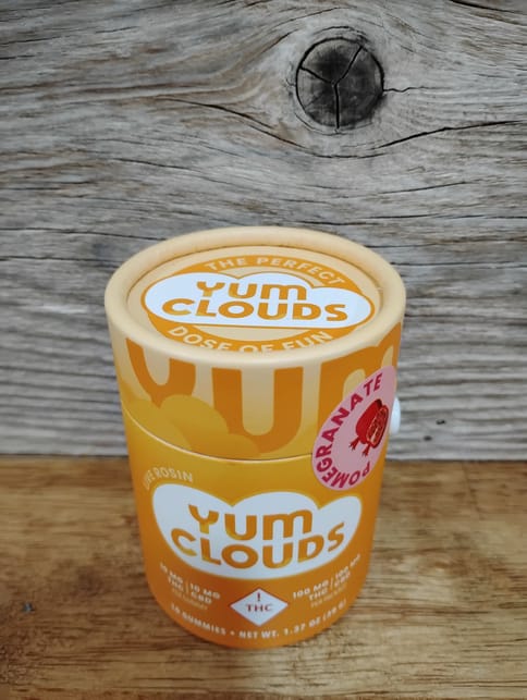 Yum Clouds Live Rosin 1:1 THC/CBD Pomegranite 100mg