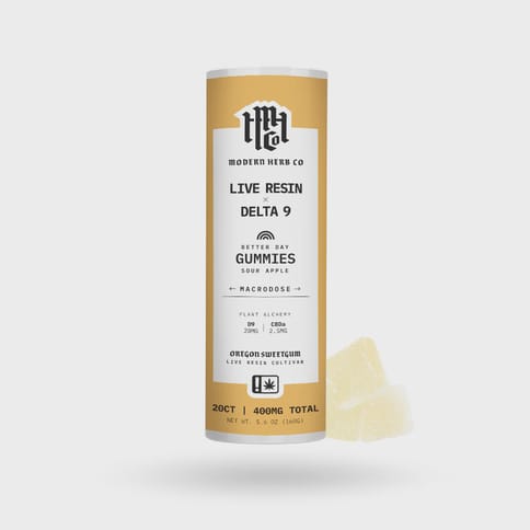 Live D9 THC Gummies | Sour Apple (Hybrid) - 20 count