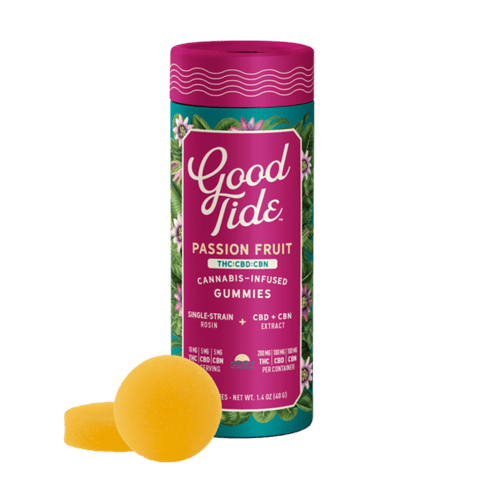 GOOD TIDE | PASSION FRUIT 2:1:1 THC 100MG CBD 100MG CBN | GUMMY | 200MG