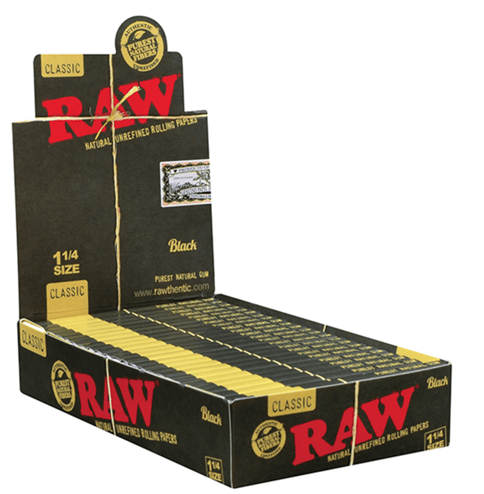 RAW Classic Black Rolling Papers - 1 1/4