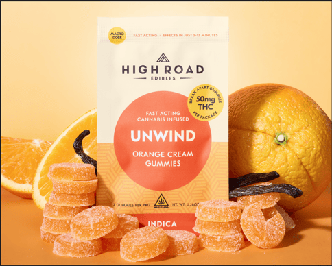 Unwind - Orange Cream Gummies - Fast Acting Indica - 2 pack