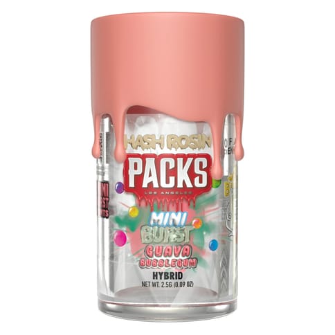 Packwoods Mini Bursts Rosin Infused Joints 5 Pack | Guava Bubblegum 2.5g Rec