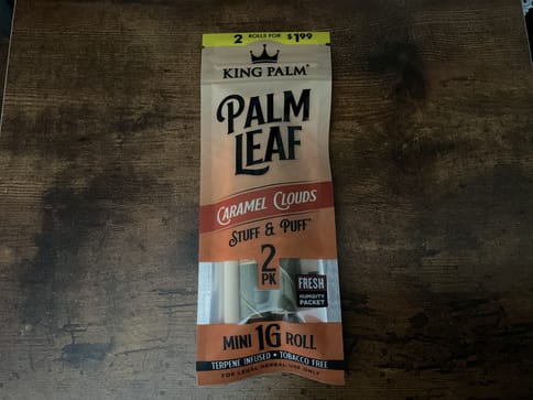 King Plam 1G Caramel Clouds 2 Pack Mini Roll