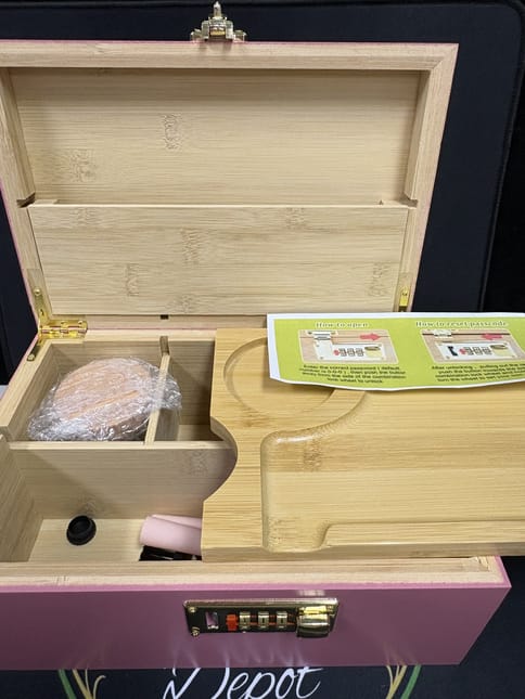 Wood Lock Stash Box