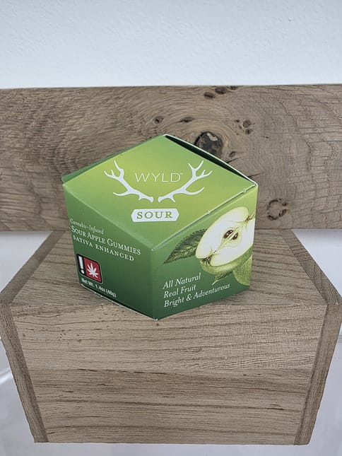 WYLD | 100MG | Sour Apple (Sativa) Gummies 10pk