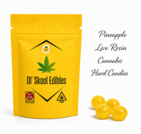Pineapple - Live Rosin Jolly Drops (Hard Candy) - 50mg THC