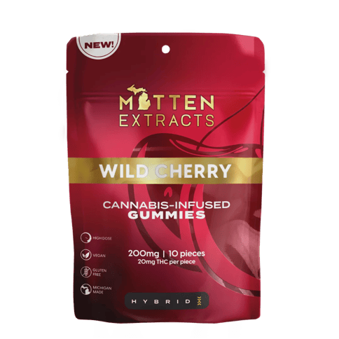 Wild Cherry - Mitten Extracts - Gummies - Hybrid - 200MG**