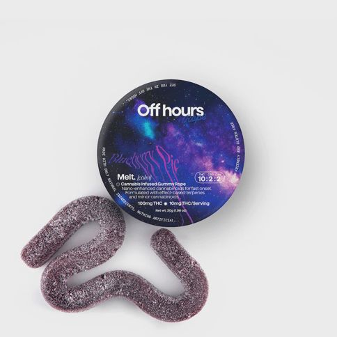 Off Hours Rope - Melt. Blueberry Pie | 100mg Sour Rope