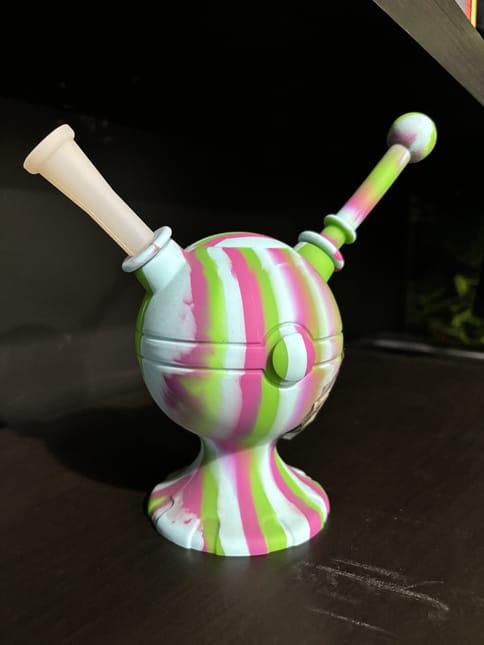 Pink Green Ball Bong