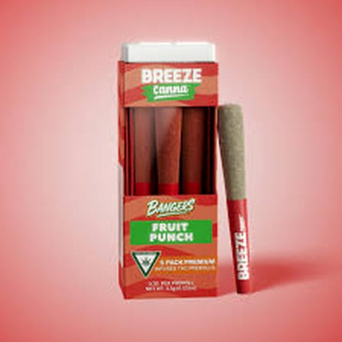 Fruit Punch - Breeze - Bangers - Pre-Roll - .7g x 5pk**